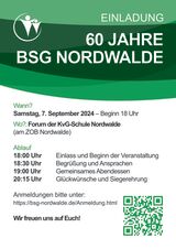 Einladung 60 Jahre BSG Nordwalde